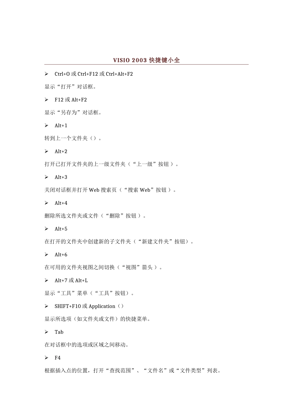 Windows Visio快捷键大全_第3页