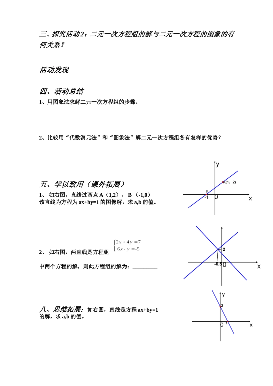 二元一次方程组的图像解法_第2页