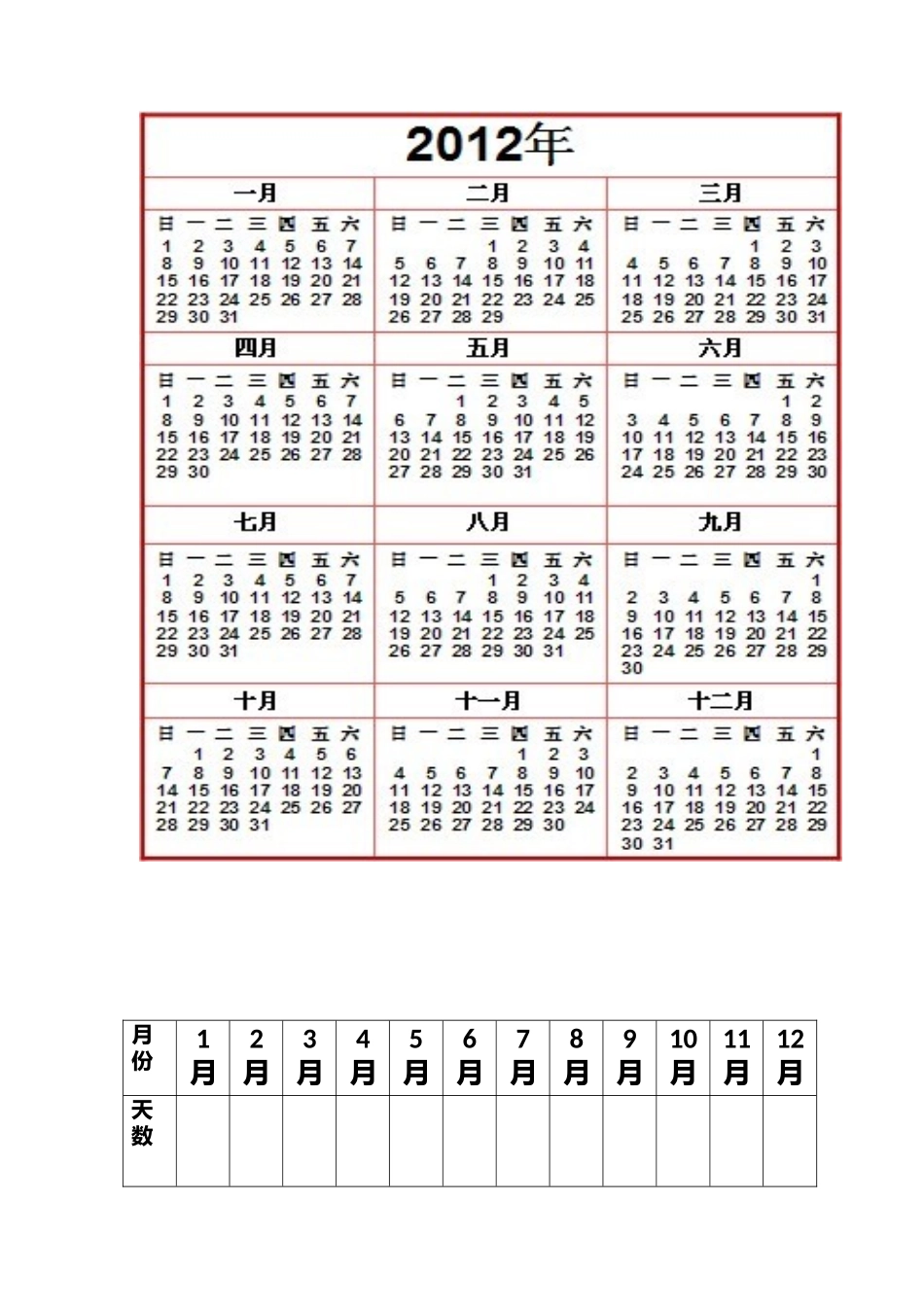 人教2011版小学数学三年级年历卡_第2页
