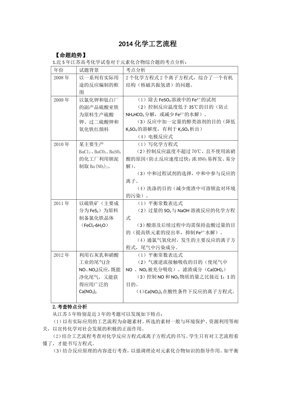 2014工艺流程教师版_第1页