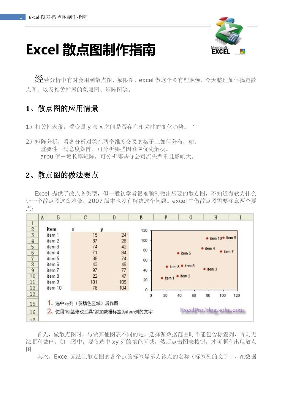 Excel散点图制作指南_第1页