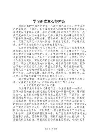 学习新党章心得体会 (30)