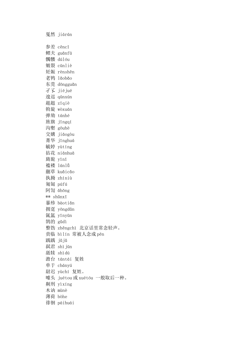 生僻字读音大全_第2页