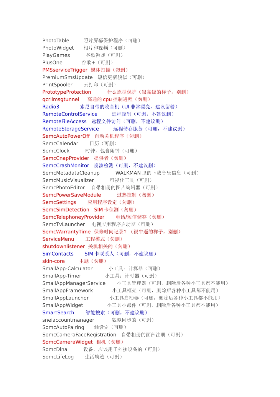 Sony Z3系统精简列表_第3页