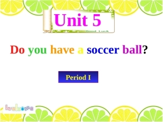初中一年级英语上册正式篇Unit-5-Do-you-have-a-soccer-ball第一课时课件