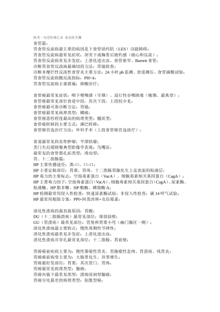 爱爱医资源-执考一句话经典汇总 Word 文档