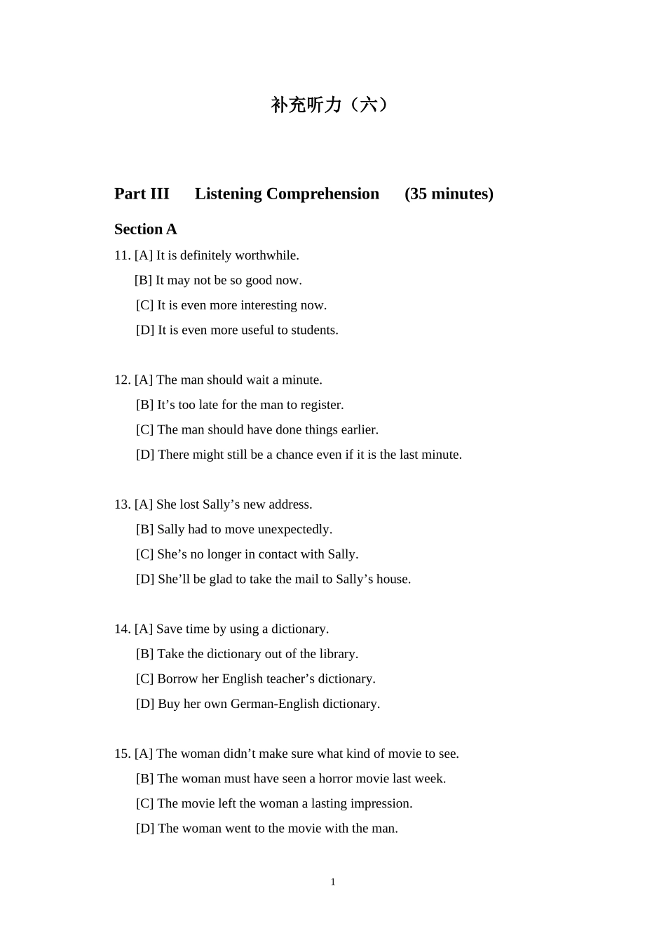 补充听力(六)_第1页