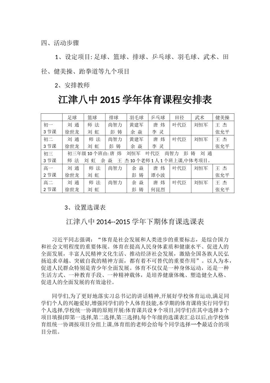 江津八中体育课改研修方案和实施细则_第2页