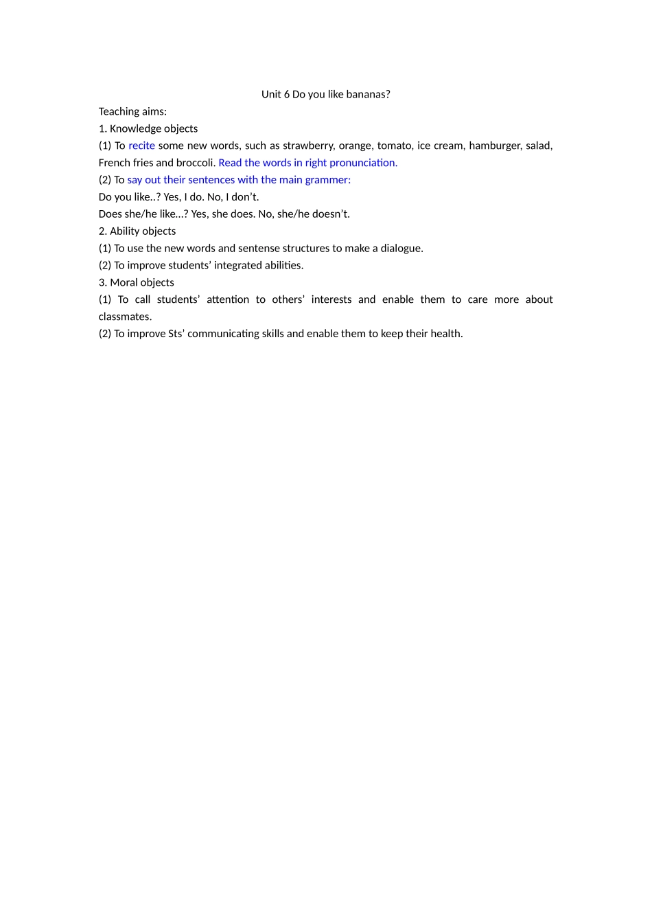 Unit6Doyoulikebananas教学目标[1]_第2页