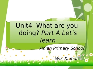 小学英语五年级下第四单元第一课时