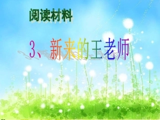 新来的王老师