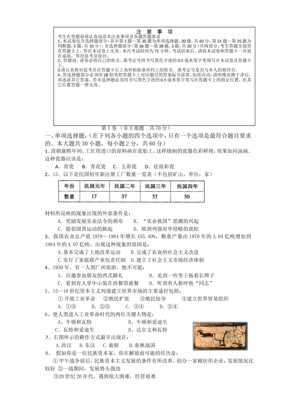 2011届江苏高中学业水平测试冲刺试卷2_第1页