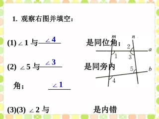 随堂练习2-探索直线平行的条件