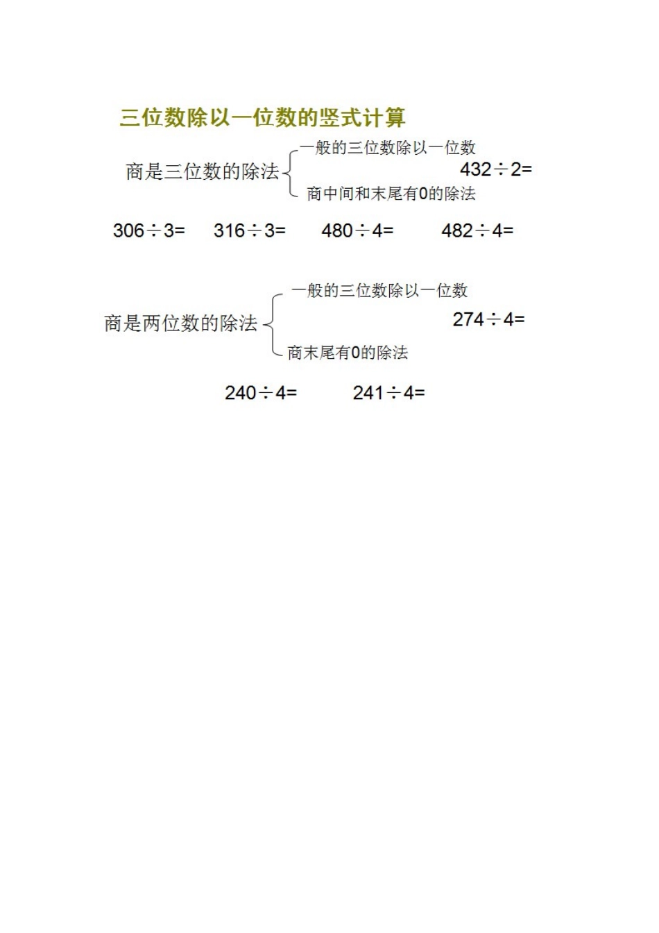 三位数除以一位数的除法_第1页