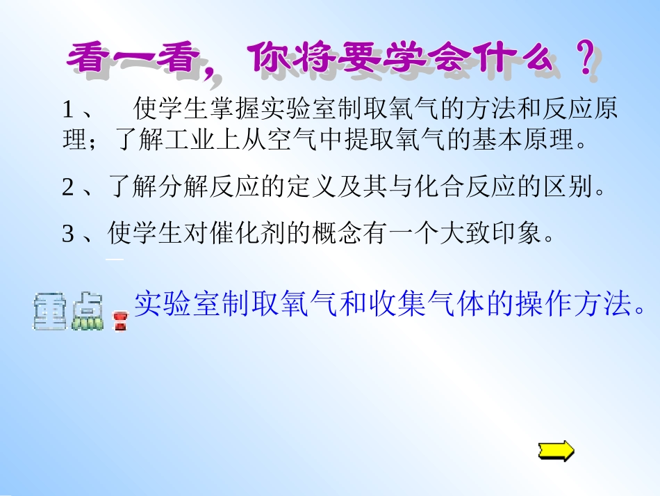 九年级化学：第一章第二节氧气的实验室制法(课件)北京课改版_第2页