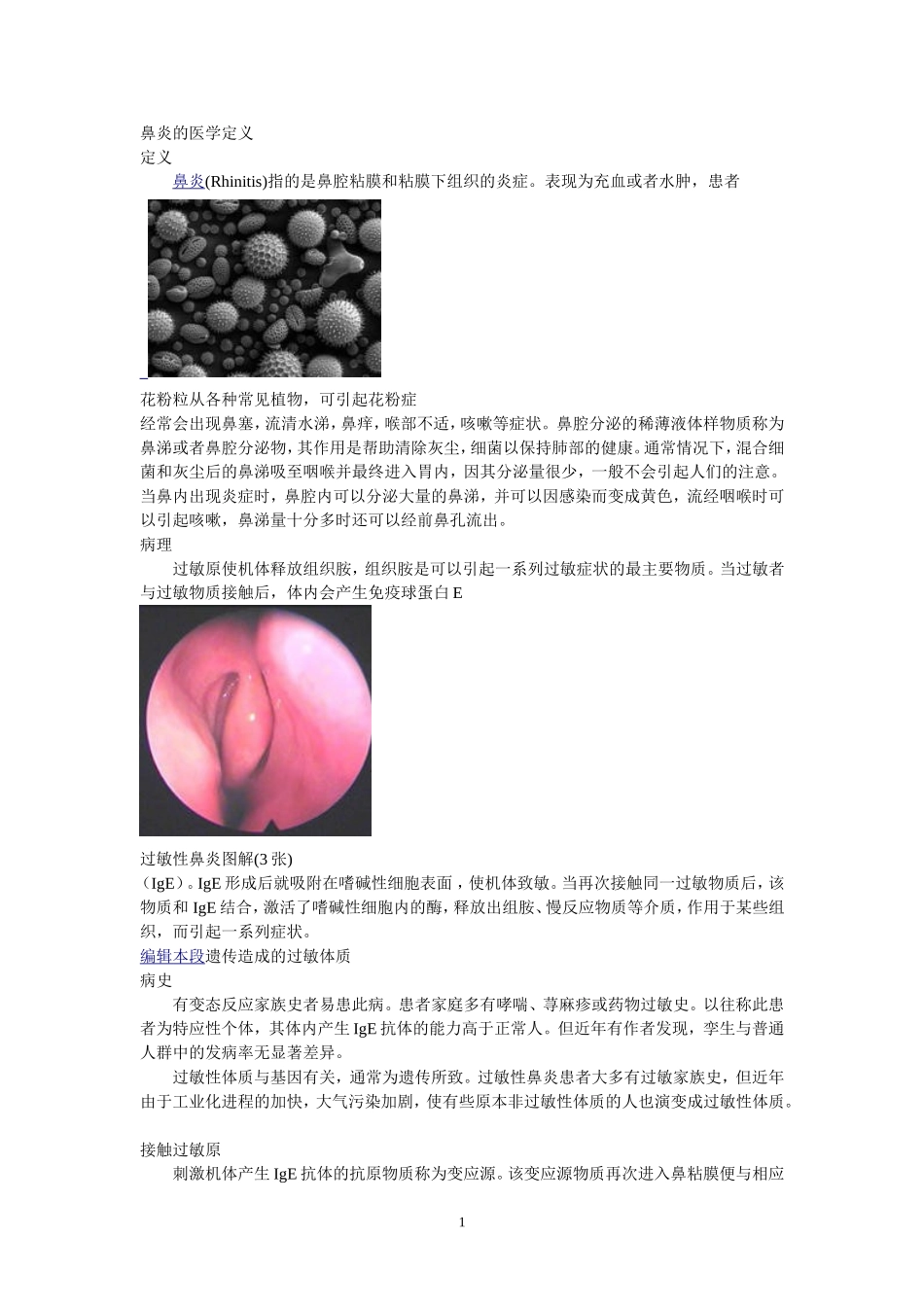 鼻炎的医学定义_第1页