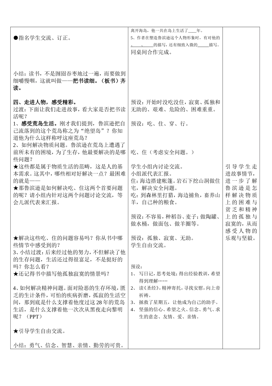 《鲁滨逊漂流记》阅读设计_第2页