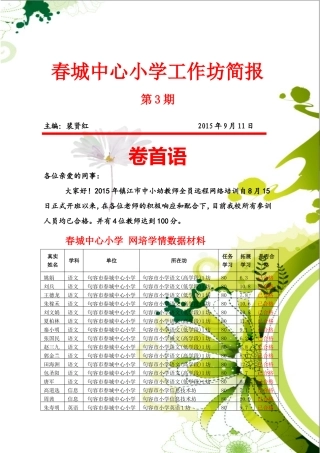 简报春城小学3