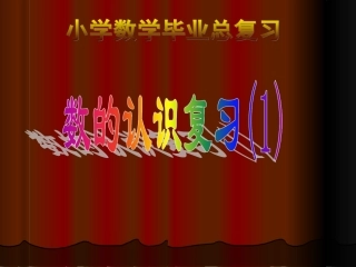 苏教版六下总复习数的认识(1)