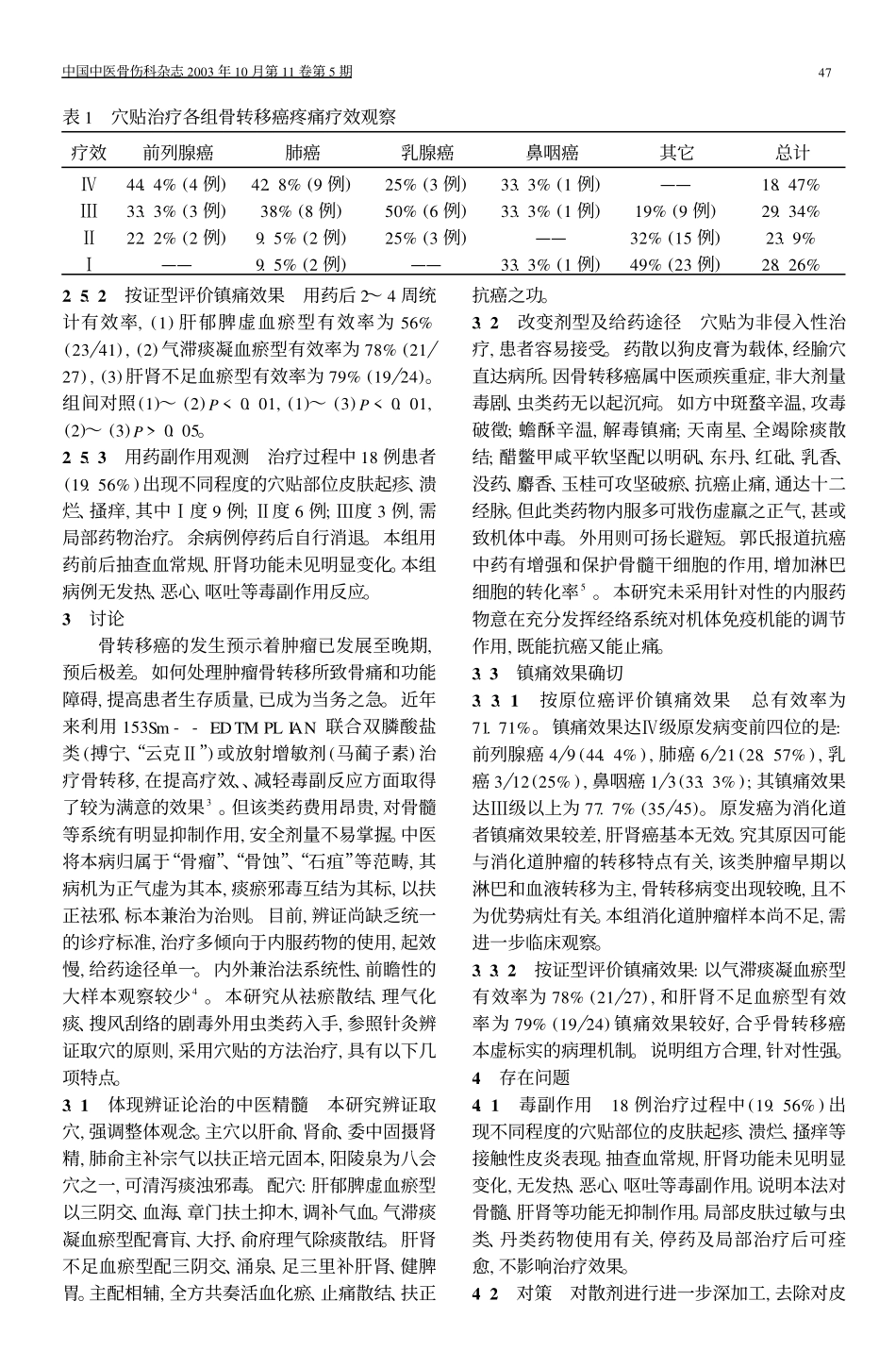 the 辨证穴贴治疗骨转移癌疼痛临床观察guide download_第2页
