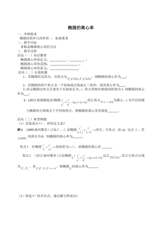 椭圆的离心率