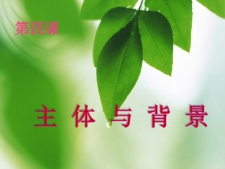 人教版小学美术四年级下册《主体与背景》课件)