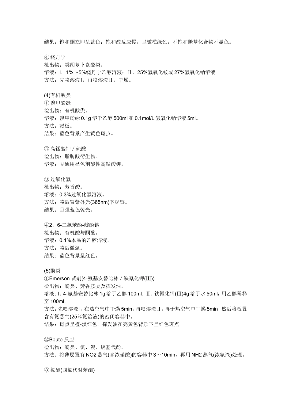 TLC各种显色剂及其配制方法_第3页