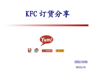 KFC订货分享