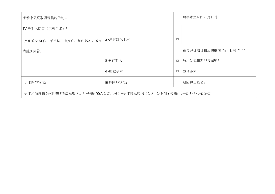 手术风险评估表【范本模板】_第2页