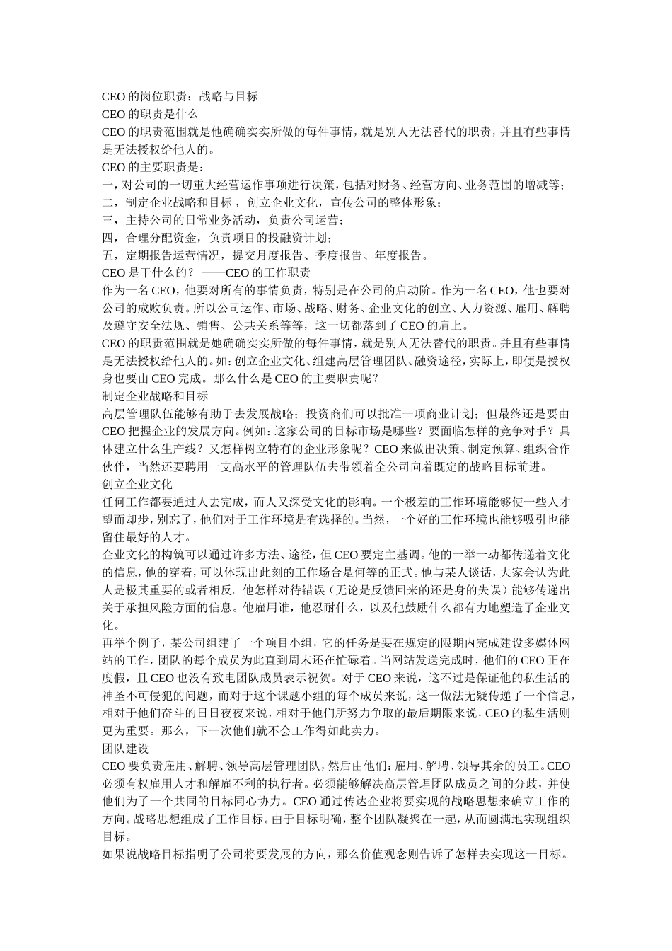 CEO的岗位职责_第1页