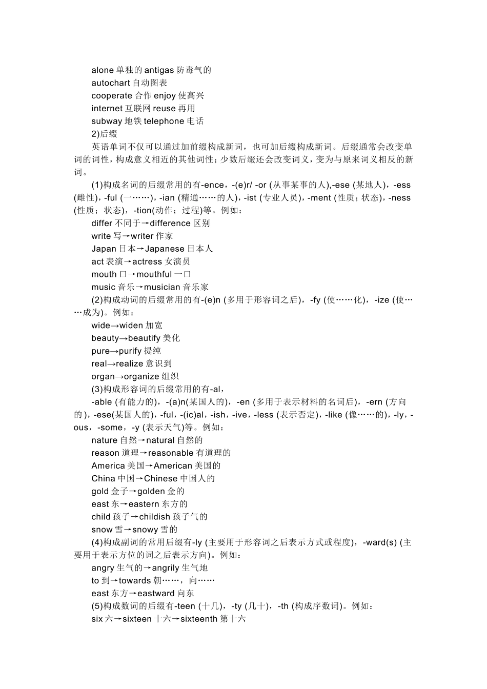 2009年中考英语复习-英语构词法_第3页