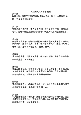 三国演义概括