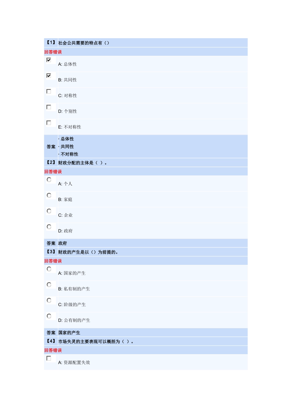 财政概论第一套作业_第1页