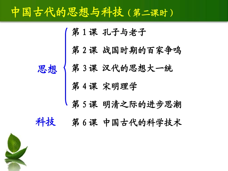 512金禧中学：(张丹燕)中国古代的思想与科技_第2页
