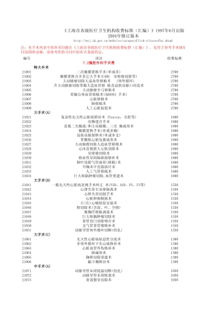 编号项目收费标准