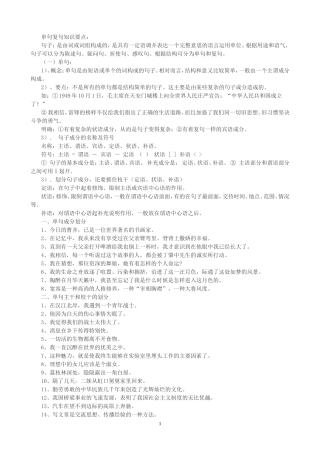 单句复句知识要点
