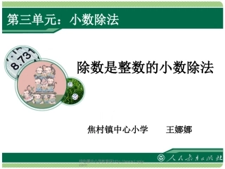 王娜娜除数是整数的小数除法