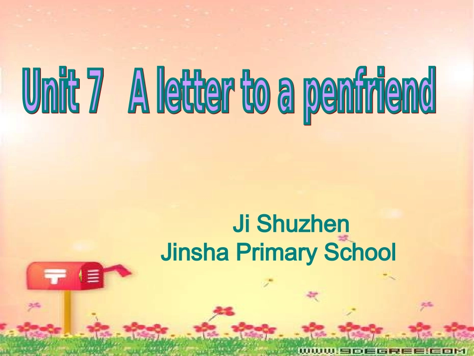 六年级英语Alettertoapenfriend课件2-(2)_第1页