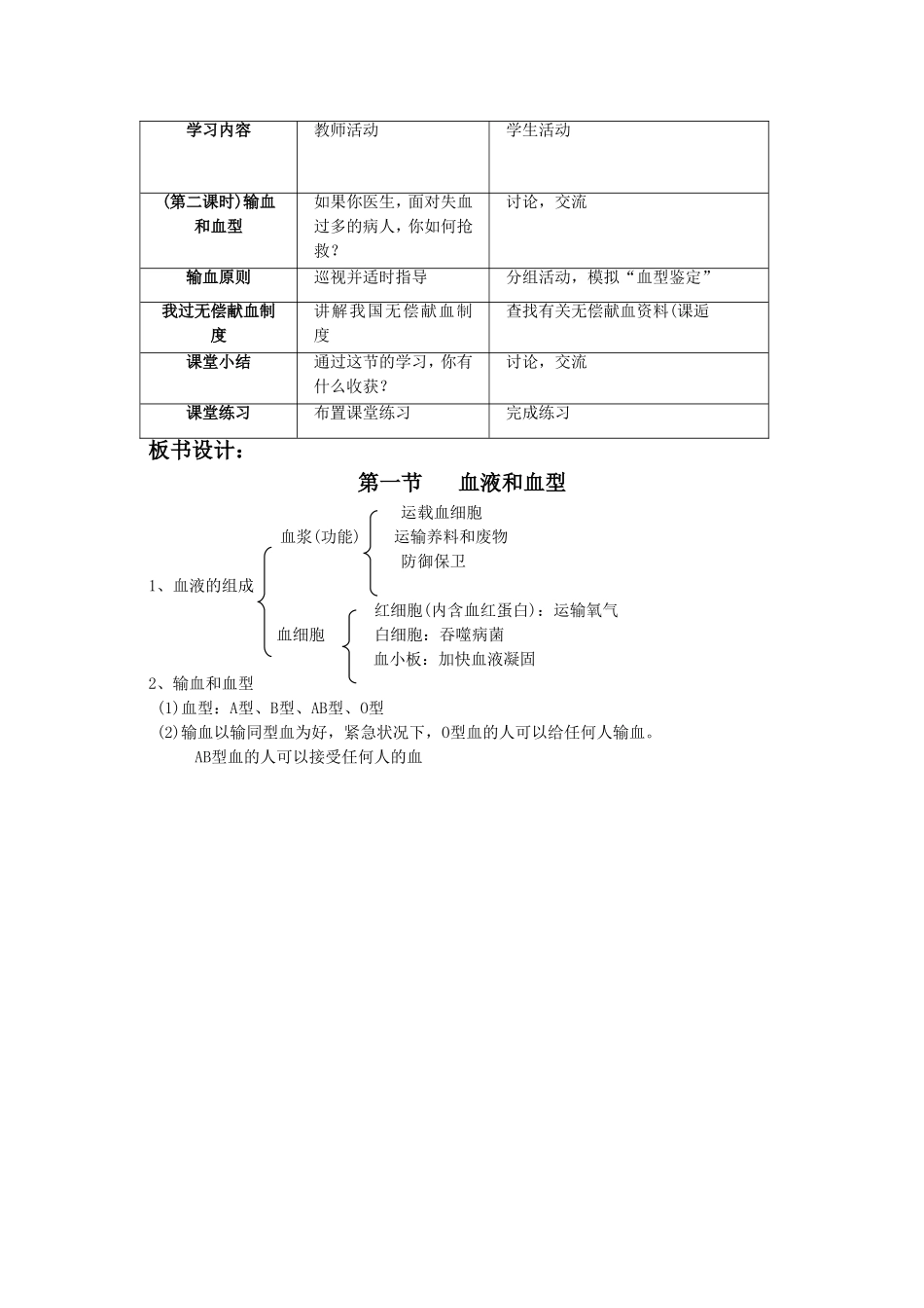 《第一节-血液和血型》教案5_第2页