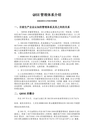 QHSE管理体系介绍