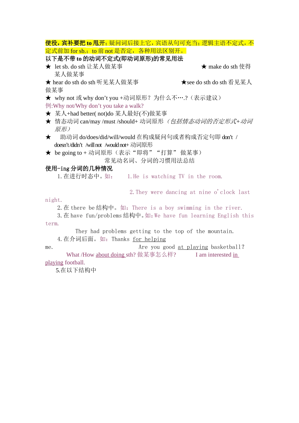 常见动词不定式词组_第2页