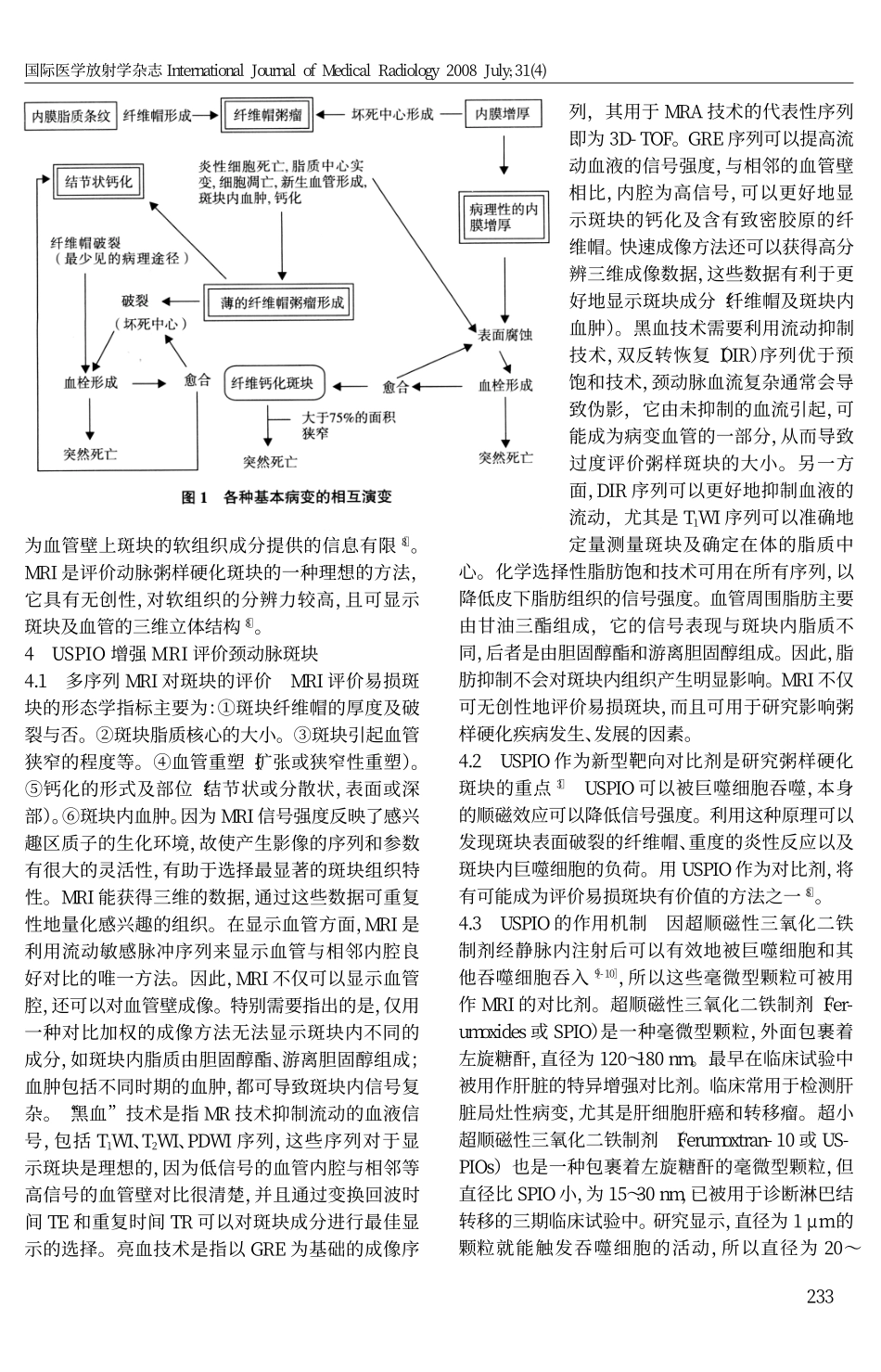 USPIO增强MRI在检测颈动脉易损斑块炎性反应中的作用_第2页
