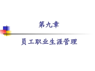 第八章-员工职业生涯管理
