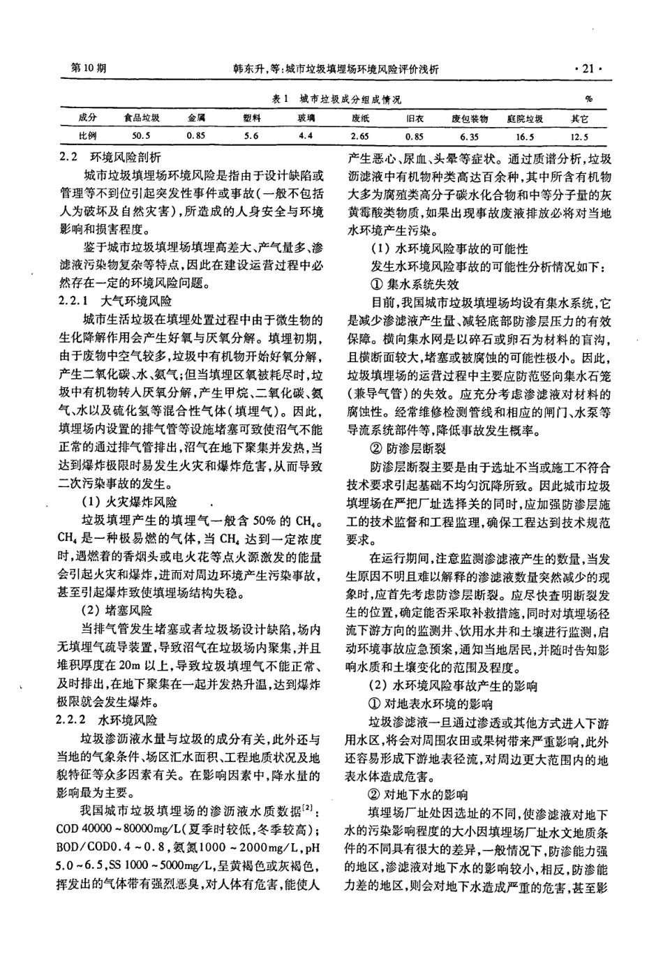 城市垃圾填埋场环境风险评价浅析_第2页