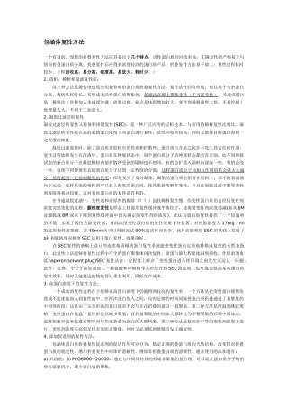 包涵体复性方法