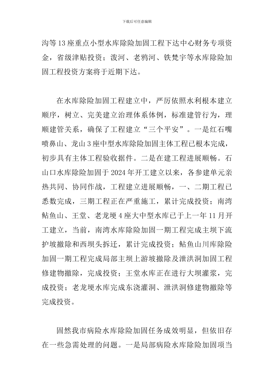 局长在水库加固动员会发言_第3页