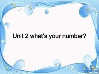 Unit2what’syournumber