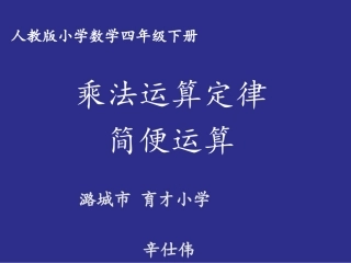 小学数学2011版本小学四年级乘法运算定律简便运算