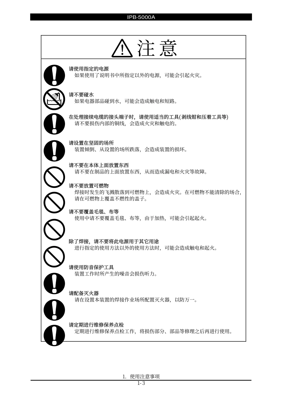 IPB-5000A说明书_第3页
