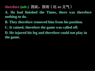 therefore